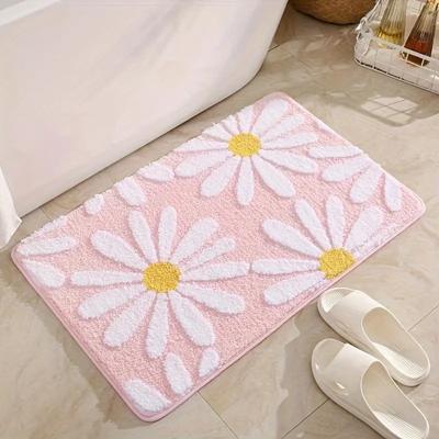 2pcs Bathroom Imitation Cashmere Floor Mat Toilet Entry Living Room Door Mat Non-slip Absorbent Carpet