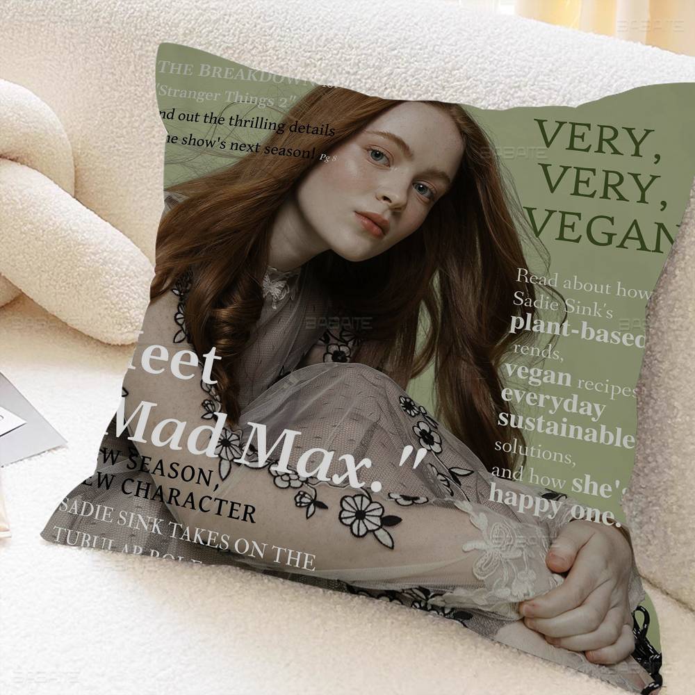 

Сэди Синк Персонализированная Наволочка Пыльник Спальня Детская Вечеринка Украшение Наволочка День Рождения Детский Подарок 18x18Inch