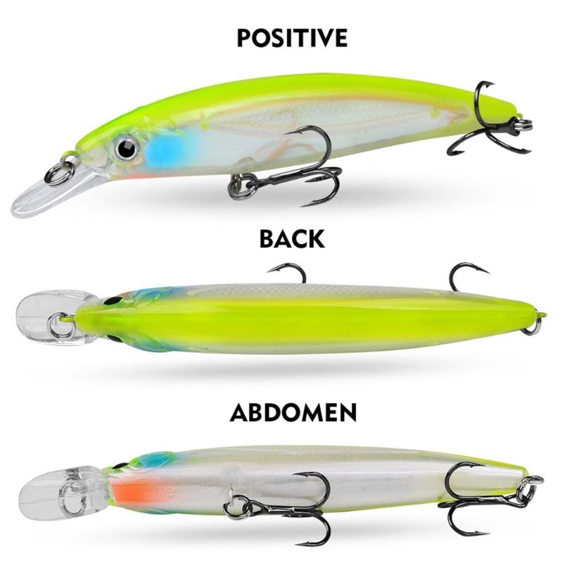 5Pcs Minnow Fishing Lures Wobbler Glow Hard Baits 7g/14g Crankbaits Walleye Swimbait for Freshwater Saltwater Fishing