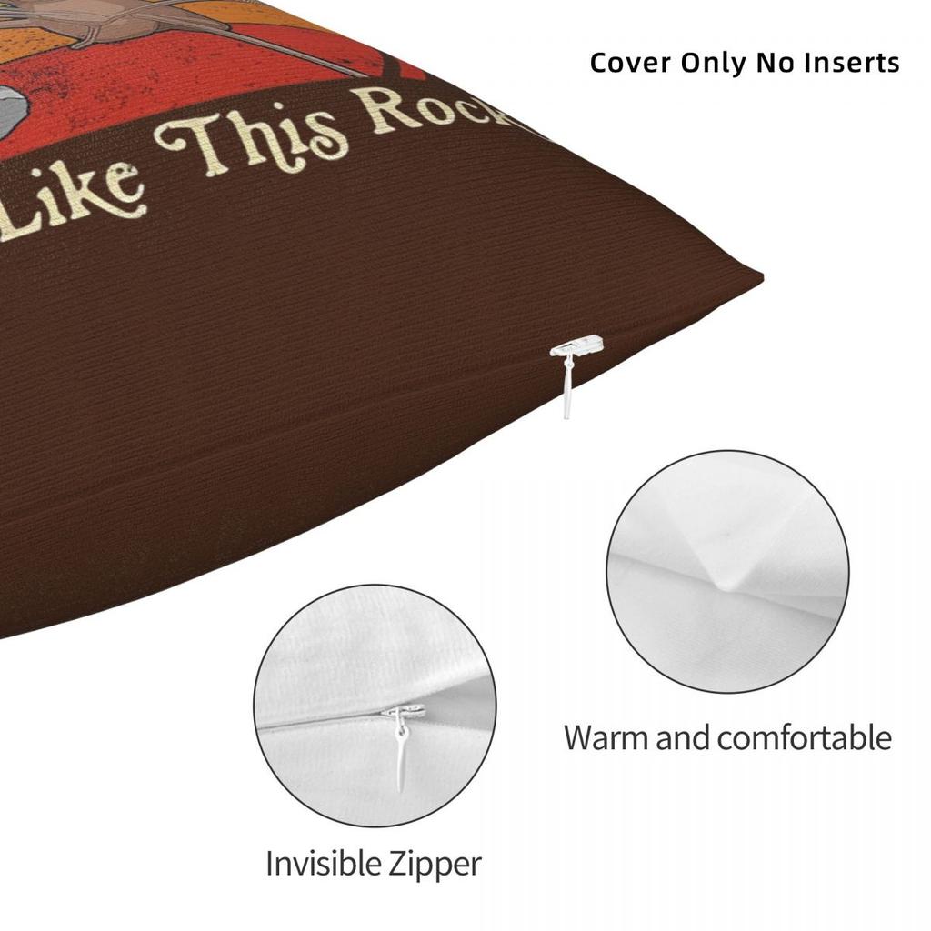 I Dont Like This Rock Square Pillow Case Marcus The Worm Cushion Covers Vintage Zipper Decor Throw Pillow Case Cover For Car 18"
