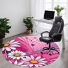 1pc Floral Hearts Office Round Area Rug, Indoor Mat Suitable For Office, Under Office Chairs Bedroom Living Room Home Decor, Room Deco