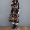 Plus Size Women Dress Vintage Elegant Lady Vestido Sleeveless Floral Print Denim Spring Jeans Dress 2021 Female Clothing