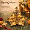 arumuga vilakku with vel and om for murugan | Pure Premium Brass Diya – sashti Pooja, karthigai deepam, skanda shasti