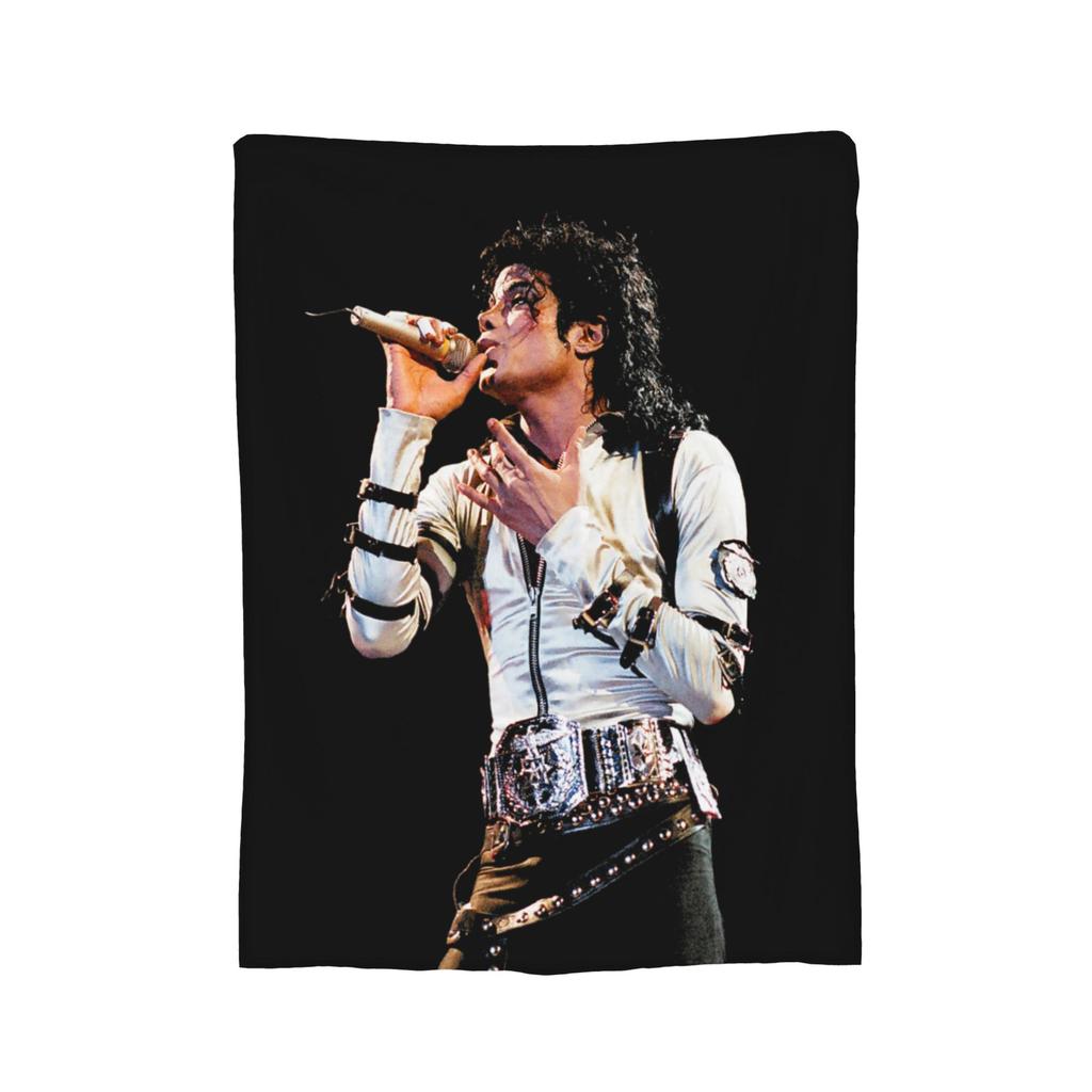 MJ Pop Rock Disco Blankets Coral Fleece Plush Summer Air Conditioning Portable Lightweight Throw Blankets for Bed Bedspread