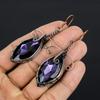 Amethyst & Mystic Topaz Earrings Gemstone Jewelry,  999 Copper Wire Wrapped Earrings, Gift For Women Handmade Earrings
