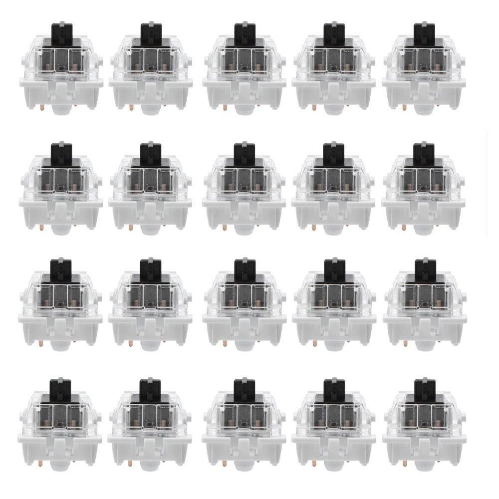 20PCS Black Switch Keyboard Switches 3 Pin Cross Black Axis Switch Replacement Mechanical Keyboard