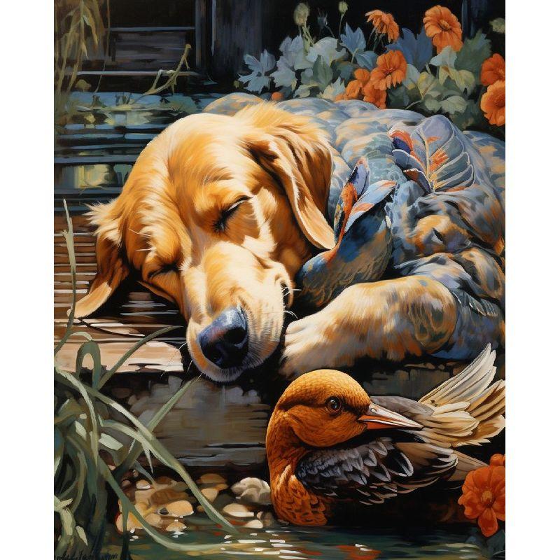 DIY Diamond Painting Dog Fantasy Full Square Round Embroidery Mosaic Animal Picture Of Rhinestones Home Decoration Gift