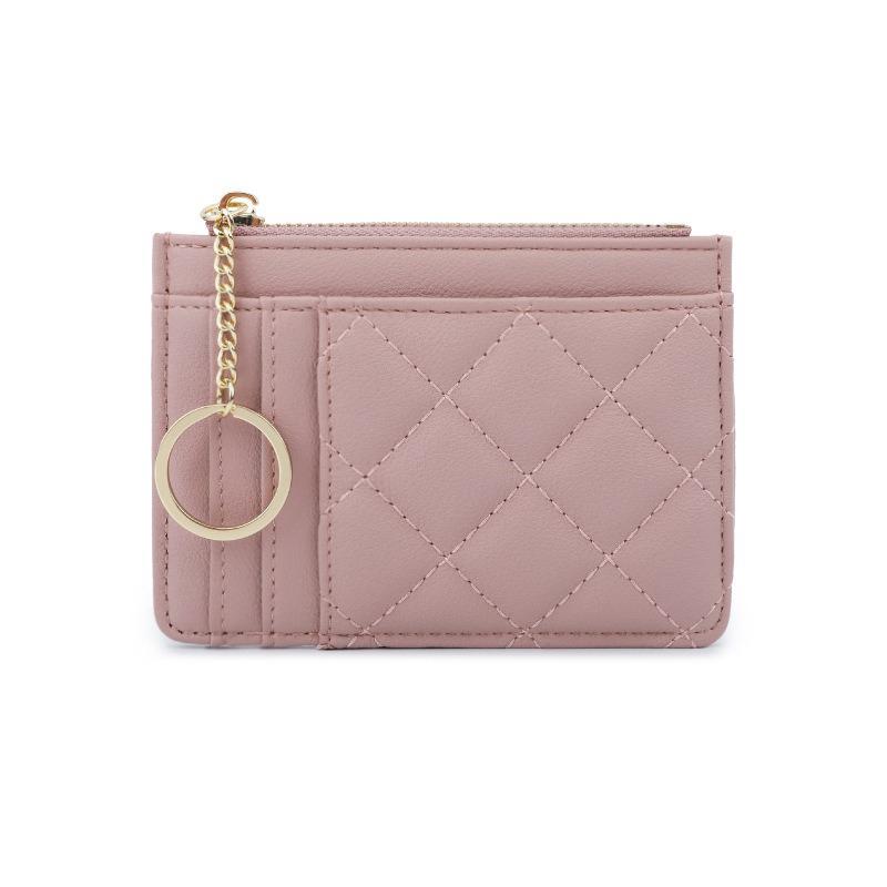 

High-Class Diamond Pattern Cardbag for Women Ins Style Small Shangxia Multi-Card Slot Versatile Stylish Card Cover рожевий
