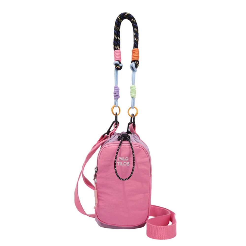 Hands-Free Water Bottle Bag Dopamine Style Mobile Phone Pouch Thermal Mugs Shoulder Bag Sports розовый