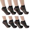 Women'S Black Fishnet Ankle Socks Retro Floral Dress Hollow Out Nylon Elastic In Patterned Short Socks