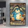 Japanese Classic Anime  Charizard Decorative Painting High Quality Canvas  Modern Home Bedroom Wall Picture Decorative