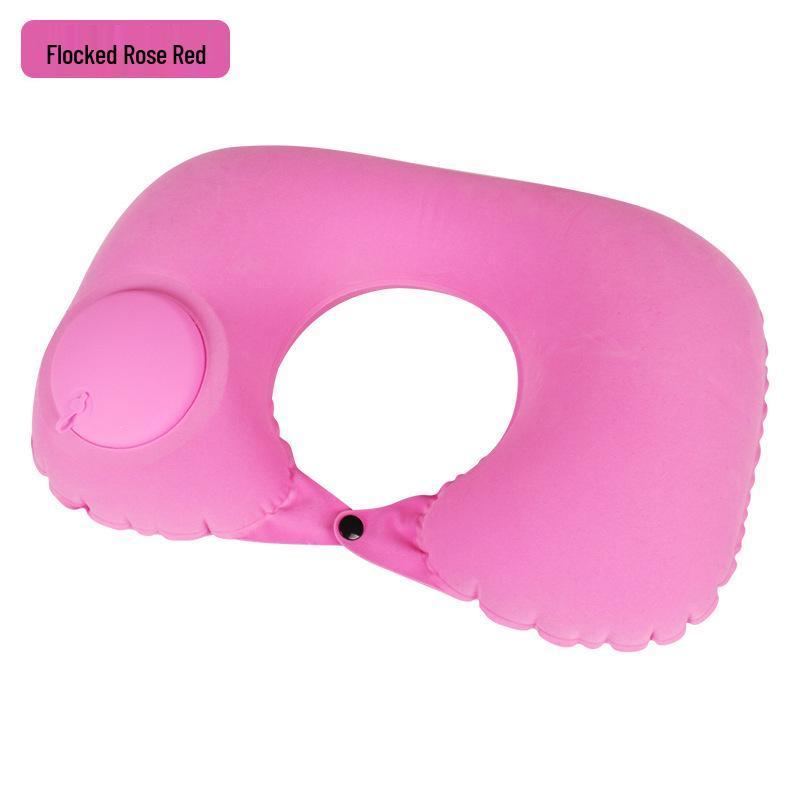 Inflatable U-Shaped Travel Pillow Set: Portable Neck Support for Airplane Journeys