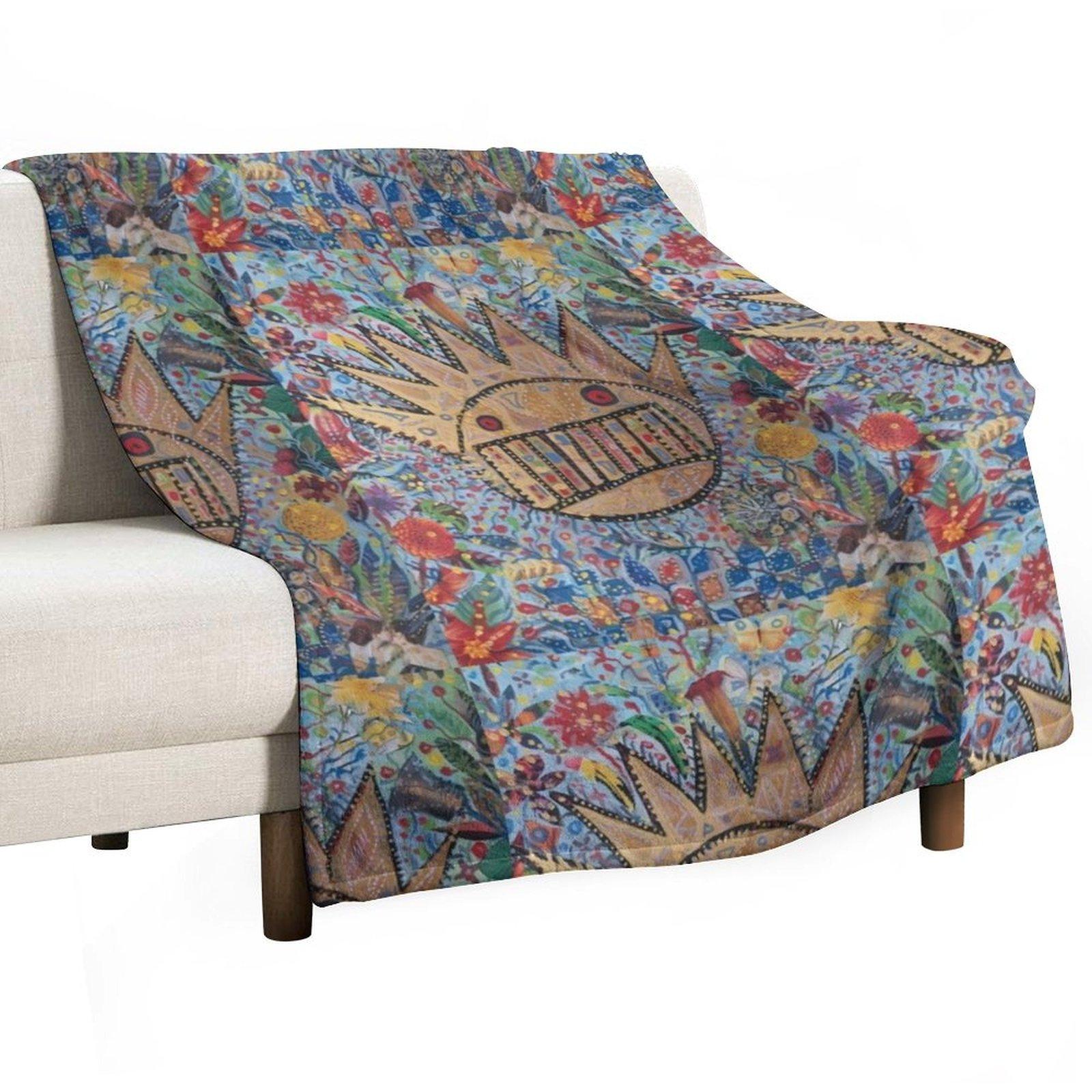 Ween Boognish and flowers Throw Blanket Portable Lightweight Blanket for Travel Camping 75X95CM