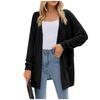 Fashion Casual Solid Color Womens Mid Length Cardigan Sweater Coat