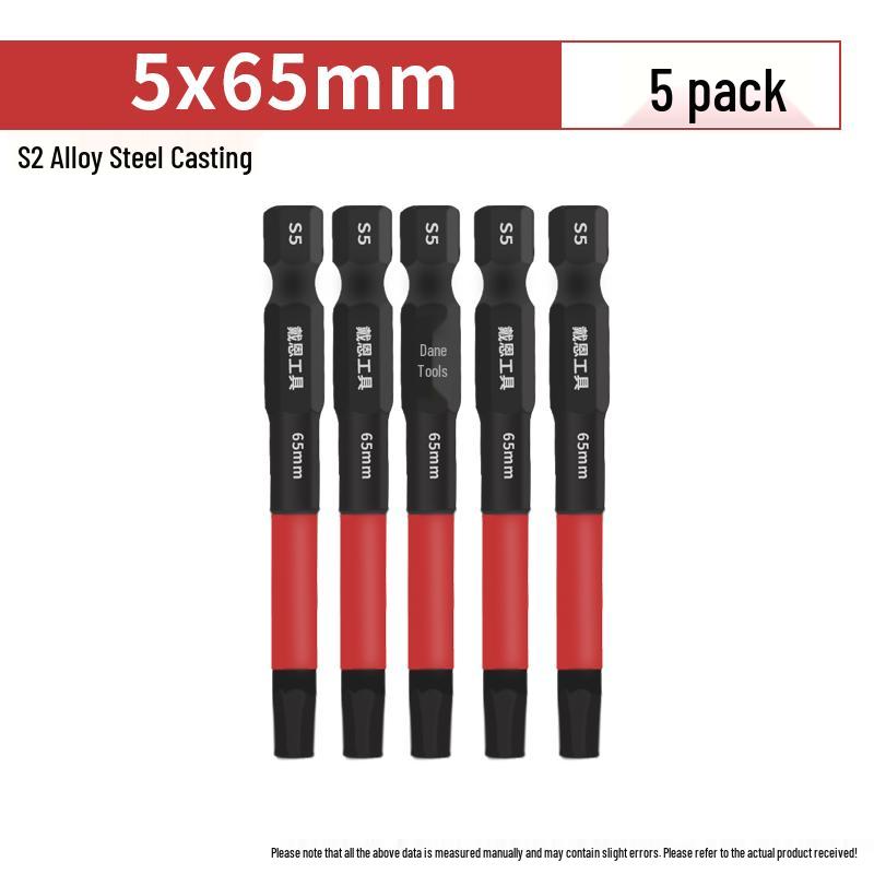Hexagonal Anti-Slip S2 Alloy Steel Magnetic Screwdriver Bits for Electric Drills
