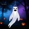 Party Atmosphere Props 44 Inch Halloween Hanging Ghost Windsock, White Flying Ghosts Flag Wind Scary Yard Socks for Tree, Outdoor Patio, Decor