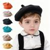 Fashion Cute Baby Knitted Beret Hat Solid Color Children's Warm Hats Autumn Winter Cap For Kids Outdoor Bonnet Accessories Gift