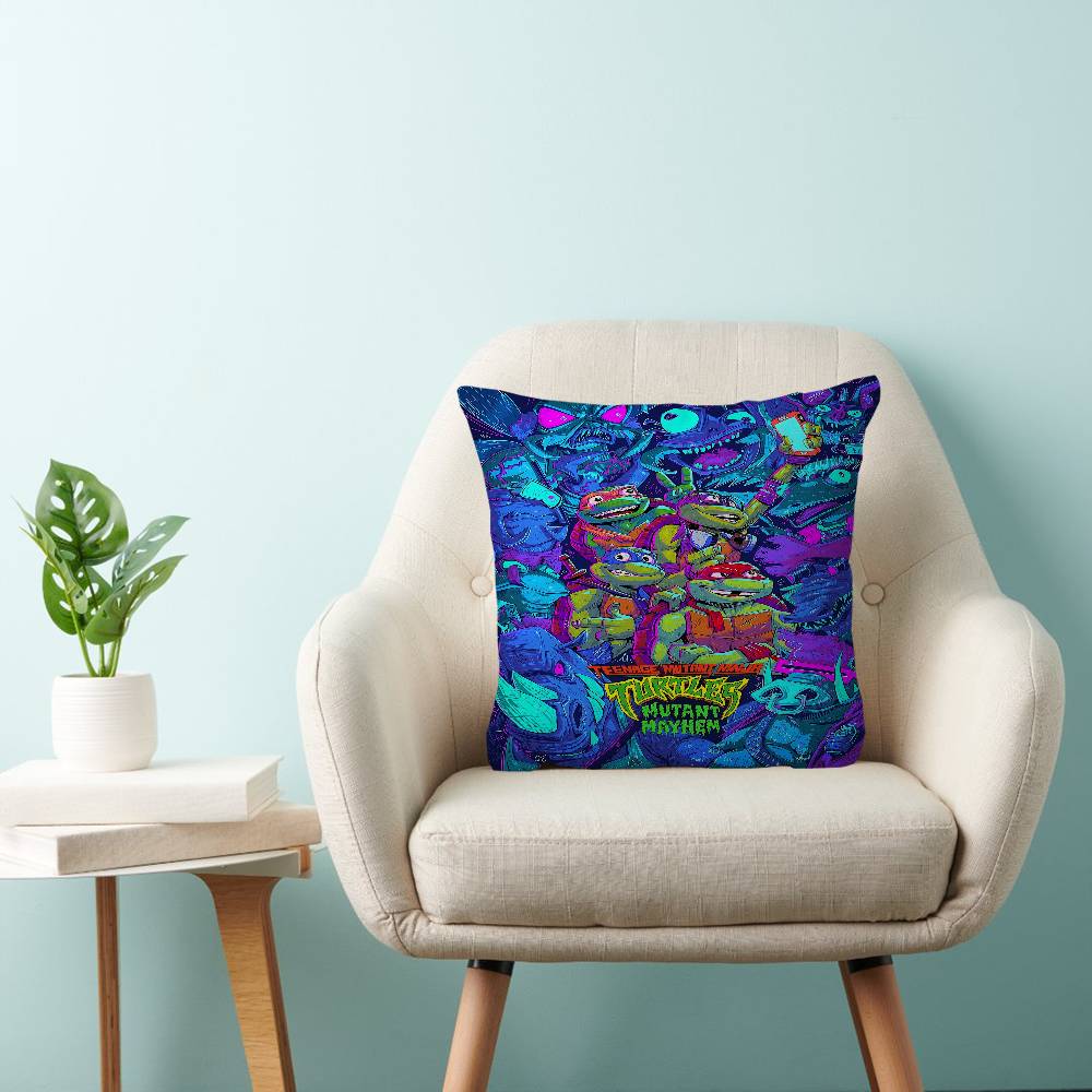 N-Ninja Turtles Anime Pillow Cover For Bedroom Room And Living Room Sofa Decorative Cushion Cover