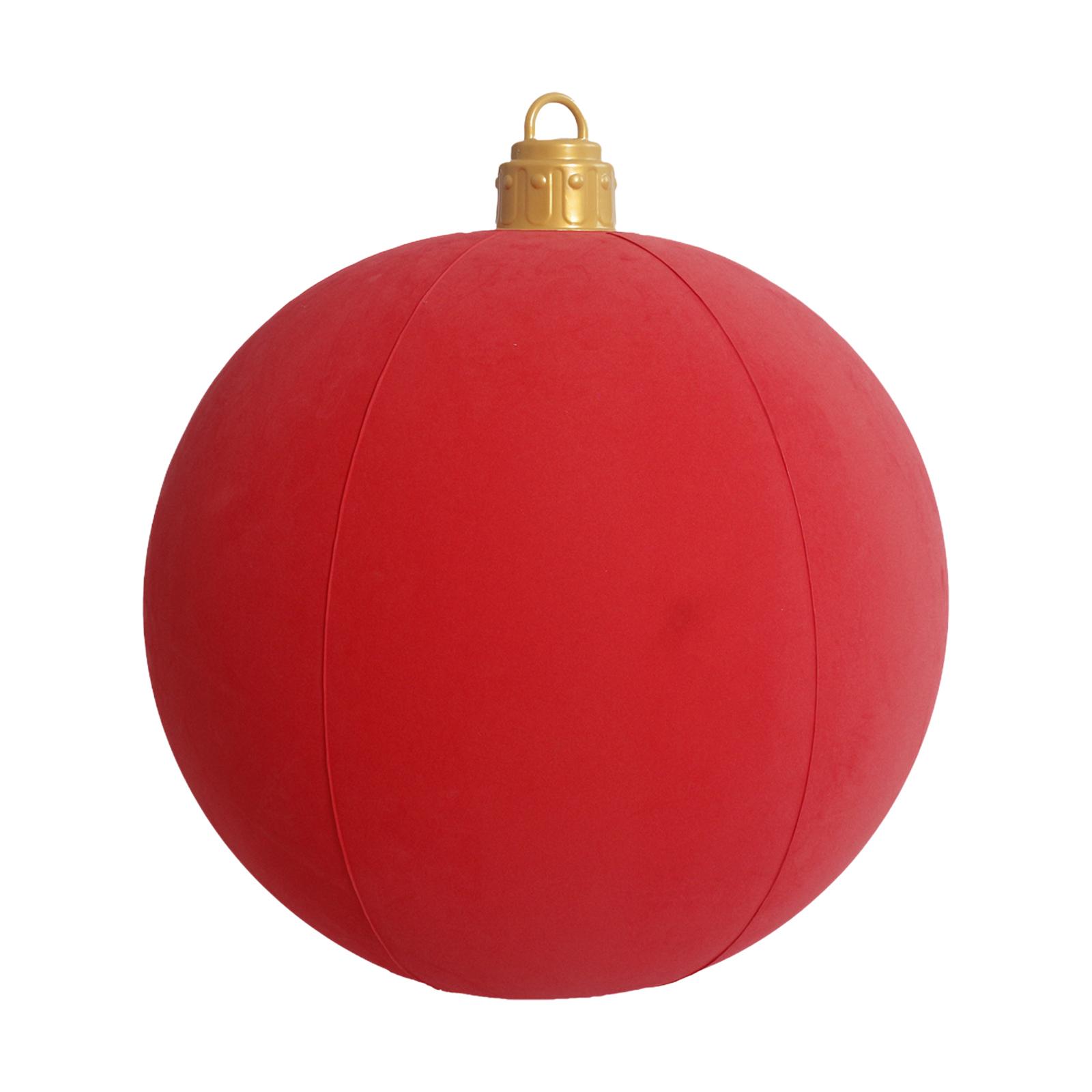 

Giant Christmas Ball Waterproof Large Xmas Decotative Ball Wear Resist Flocking Decoration Ball for Yards Lawns Porches Gardens