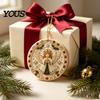 Animal Shaped Ornament Christmas Acrylic Hanging Ornament, Double Side Printed Seasonal Home Decoration Holiday Tree Decor Pendant, Festive Pendant
