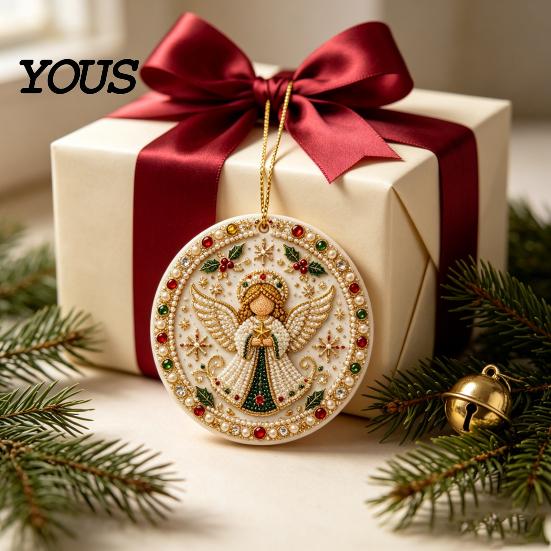 Animal Shaped Ornament Christmas Acrylic Hanging Ornament, Double Side Printed Seasonal Home Decoration Holiday Tree Decor Pendant, Festive Pendant