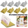 6PC Stainless Steel Anniversaries Event Seating Solution Party Supplies Golden Silver Elegant Table Number Stands Simple 2 Colors