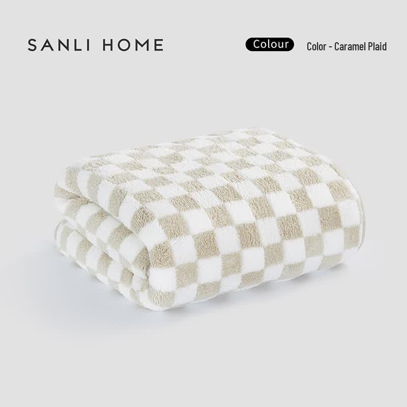 Sanli Chessboard Pattern Face & Bath Towel 30x30 cm