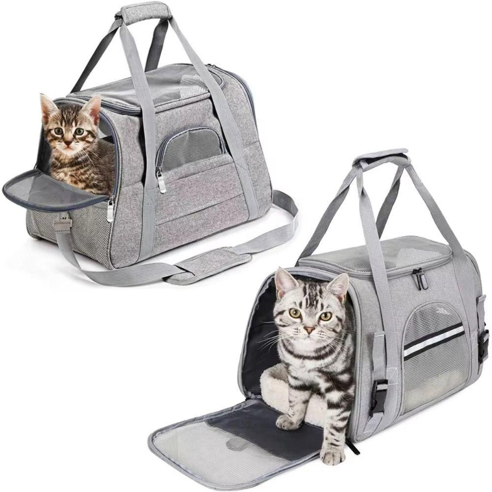 Soft Sided Cat Bag Portable Dog Carrying Case Easy Storage Pet Carrier  for Travel