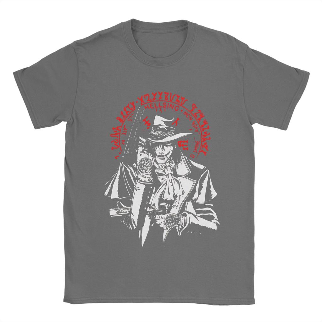 Hellsings   T Shirt Summer  Harajuku T Shirts Men Cotton Crew Neck Plus Size Tees Short Sleeve Aesthetic Tshirt