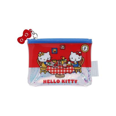 Stationery Sanrio Characters Mini Pouch with Hello S2336944 Sun-Star Sequins, Kitty, Red,