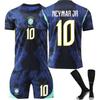Tricou de Fotbal Brazilia Rezervă Cupa Mondială 2026 pentru Copii și Adulți NEYMAR JR #10
