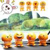 5pcs Funny Emoji Shaking Head Doll Set, Car Interior Spring Ornaments, Cute Creative Dashboard Decor Toys