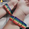 Pride Month Rainbow Wristband Lesbians Gays For Men And Women Nylon Colorful Watch Strap