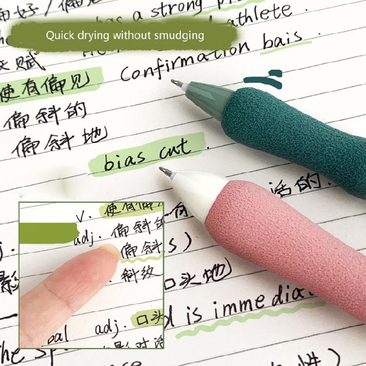 Pack of 6Pcs Retractable Gel Pen Quick Drying 0.5MM Office Writing Tool for Adult Student Writing Journaling