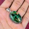 Green Copper Turquoise Pendant, 925 Solid Sterling Silver Jewelry, Gemstone Pendant, Gift For Her Handmade Dainty Jewelry