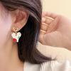 Colorful Zirconia Heart Stud & Coil Clip Earrings - No Piercings Needed