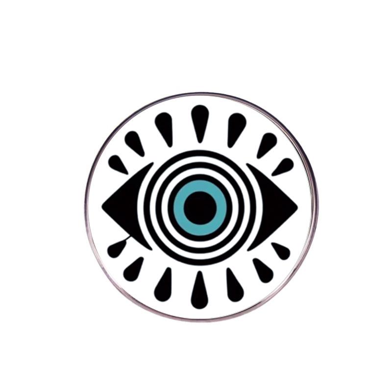 New Style Evil Eye Alloy Brooch - Fashionable Metal Badge Pin