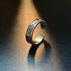 Adjustable Vintage Chinese Calligraphy Ring Men Women Retro Plated Geometric Statement Jewelry