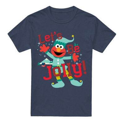 Sesame Street Unisex Adult Deck The Halls Heather Christmas T-Shirt