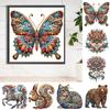 5D DIY Diamond Painting Animal Kit Butterfly Gorgeous Cat DIY Partial Special Shaped Drill Handmade Diamond Mosaic Art Gift