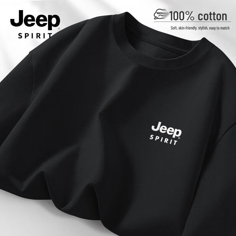 JEEP SPIRIT Ağır Pamuklu Bol Kesim Uzun Kollu Tişört
