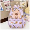Lightweight Spacious And Kids Backpack With Capybara Design Perfect For Days School