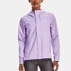 Under Armour Solid Color Logo Print Zip-Up Hooded Jacket Women Outerwear Nebula-Purple 1374645-515