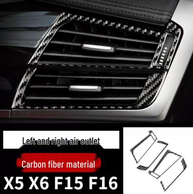 BMW X5/X6 F15/F16 Carbon Fiber Interior & Exterior Modification Center Console Gear & Vent Decoration Sticker
