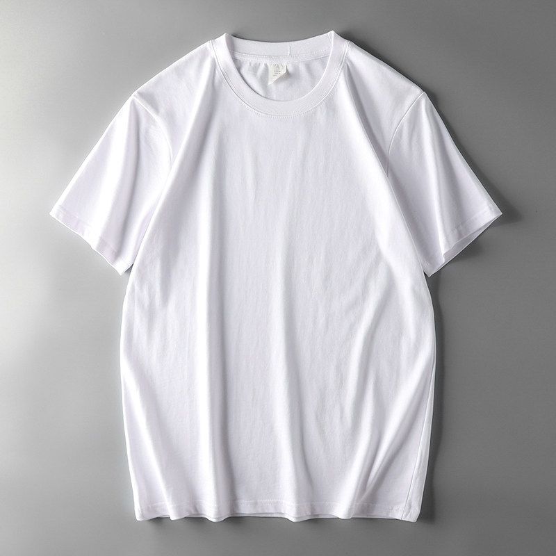 Export Export Tail Order T-Shirt Men's Short Sleeve Summer Pure Cotton American Heavy Weight Original Order Cut Label Half-Sleeve T-shirt Tops