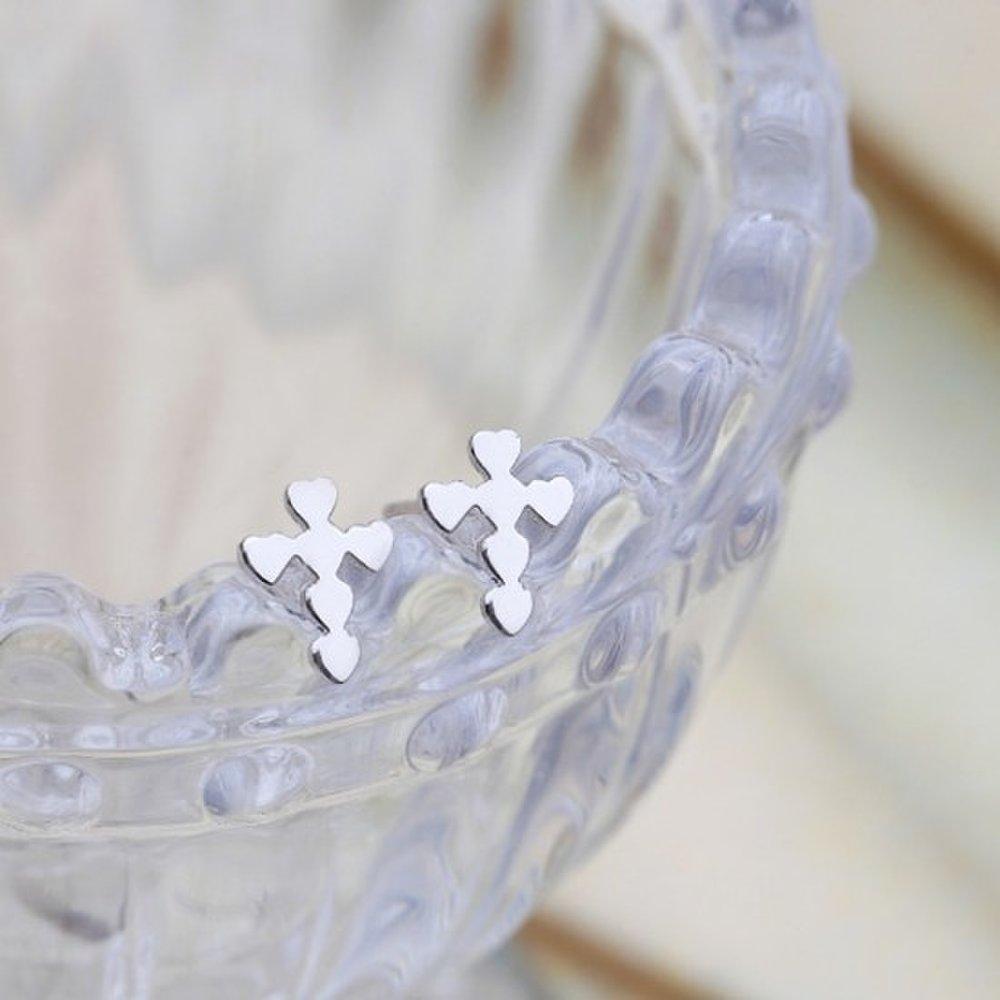 [Dijaxo] Women's Daily Accessory Heart Cross Earrings
