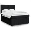 VidaXL Slatted Bed Base with Mattress Black 160x200 Cm Fabric 3291714