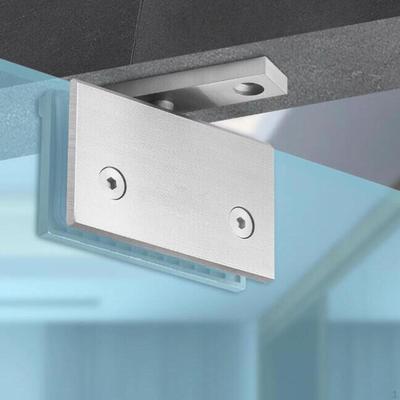 Charnière de Porte en Verre Pince de Porte de Salle de Bain Acier Inoxydable Positionnement à 90 Degrés, Meuble Fonctionnel