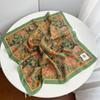 Thin Cotton Square Scarf Breathable Small Scarves Retro Square Handkerchief  Women