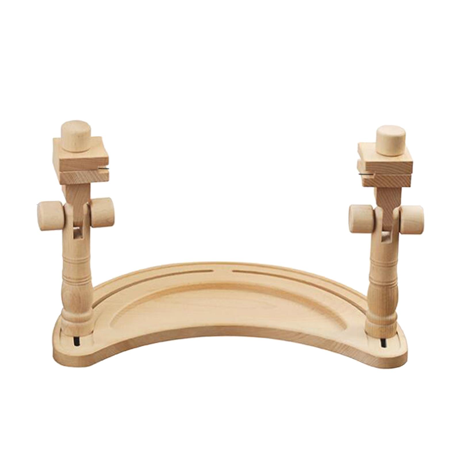

1Pc Retro Style Rotating Wooden Needlework Table Rack Tabletop Embroidery Stitchwork Rotate Sewing Holder